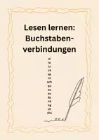 Vorschau - Stationenlernen - Buchstabenverbindungen üben - Deckblatt