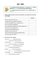 Vorschau - Arbeitsblätter - das und dass - Arbeitsblatt - Seite 1