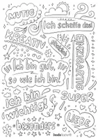 Vorschau - Mal- und Bastelvorlagen - Mein Mut-Poster (Set 1) / Positive Affirmationen & Mutmacher / Mutposter - Seite 2