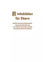 Vorschau - Präsentationen/Tafelbilder - Infoblätter für Eltern ADHS ADS LRS Dyskalkulie - Deckblatt