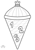 Vorschau - Mal- und Bastelvorlagen - Schultüten Ausmalbilder - Blanko,Muster und Buchstaben - Seite 3