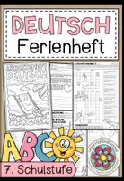 Vorschau - Arbeitsblätter - DEUTSCH - FERIENHEFT / WIEDERHOLUNGSHEFT - 7. Schulstufe (Lösungen inkludiert) - Deckblatt