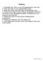 Vorschau - Mal- und Bastelvorlagen - Windlichter : Lebkuchenhaus im Winter - Seite 1