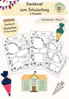 Vorschau - Arbeitsblätter - Das bin ich: Steckbrief Schulanfang Schulbeginn Klasse 1 - Deckblatt