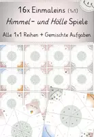 Vorschau - Stationenlernen - Kleines 1x1, 16x "Himmel und Hölle" Spiele: Alle Einmaleins-Reihen, Kernaufgaben, Gemischte - Deckblatt