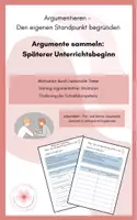 Vorschau - Arbeitsblätter - Arbeitsblatt: Argumente sammeln (Späterer Unterrichtsbeginn) / Argumentieren und begründen / Argumentation – den eigenen Standpunkt begründen (Klasse 5/6) - Deckblatt