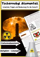 Vorschau - Arbeitsblätter - Tschernobyl Atomunfall: Ursachen, Folgen und Zukunft - Deckblatt
