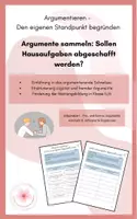Vorschau - Arbeitsblätter - Arbeitsblatt: Argumente sammeln (Hausaufgaben abschaffen) / Argumentieren und begründen / Argumentation – den eigenen Standpunkt begründen (Klasse 5/6) - Deckblatt
