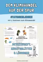Vorschau - Arbeitsblätter - Stationenlernen_Klimawandel auf der Spur - Deckblatt