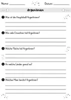 Vorschau - Arbeitsblätter - Argentinien MEGABUNDLE - Wissenskartei, Lückentext, Steckbrief, Suchsel, Quizkarten - Seite 2