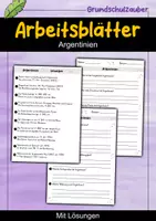 Vorschau - Arbeitsblätter - Argentinien MEGABUNDLE - Wissenskartei, Lückentext, Steckbrief, Suchsel, Quizkarten - Seite 1