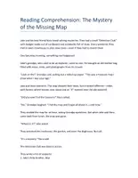 Vorschau - Arbeitsblätter - The Mystery of the Missing Map - Reading Comprehension - Seite 1