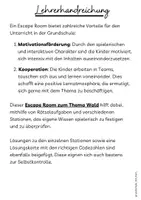 Vorschau - Arbeitsblätter - Escape Room - Der Wald - Seite 1