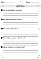 Vorschau - Arbeitsblätter - Australien MEGABUNDLE - Wissenskartei, Lückentext, Steckbrief, Suchsel, Quizkarten - Seite 2