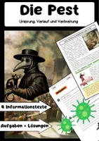 Vorschau - Arbeitsblätter - Die Pest im Mittelalter: Ursachen, Verlauf, Gesellschaft - Deckblatt