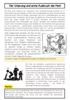 Vorschau - Arbeitsblätter - Die Pest im Mittelalter: Ursachen, Verlauf, Gesellschaft - Seite 1