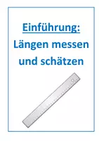 Vorschau - Arbeitsblätter - Längen schätzen und messen (Einführung in das Thema) - Deckblatt