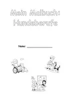 Vorschau - Mal- und Bastelvorlagen - Malbuch Hundeberufe - Seite 1