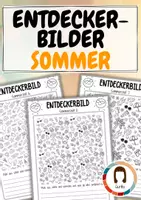 Vorschau - Arbeitsblätter - Entdeckerbilder Wimmelbilder Sommer | letzte Schulwoche - Deckblatt
