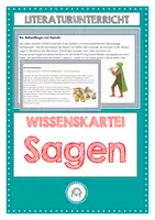 Vorschau - Arbeitsblätter - Sagen. Wissenskarten zu bekannten Sagen - Deckblatt