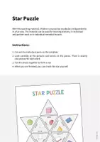 forhåndsvisning - 3D Shapes: Star Puzzle (engelsk) - side 1