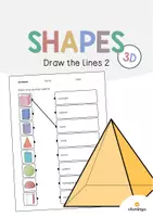forhåndsvisning - 3D Shapes: Draw the lines 2 (engelsk) - forside