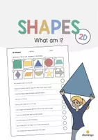forhåndsvisning - 2D Shapes: What am I? - Worksheet (engelsk) - forside