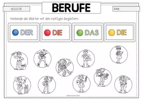 Vorschau - Arbeitsblätter - BERUFE Artikelübung - Seite 2