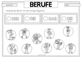 Vorschau - Arbeitsblätter - BERUFE Artikelübung - Seite 3
