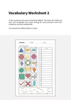 forhåndsvisning - 2D Shapes: Vocabulary Worksheet 2 (engelsk) - side 1