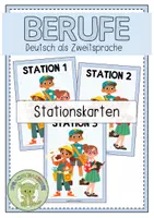 Vorschau - Bildkarten - BERUFE Stationskarten - Deckblatt