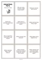 forhåndsvisning - Animal Body Parts: Smalltalk Cards (engelsk) - side 2