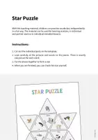 forhåndsvisning - Animal Body Parts: Star Puzzle (engelsk) - side 1