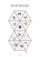 forhåndsvisning - Animal Body Parts: Star Puzzle (engelsk) - side 2