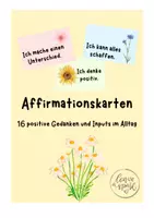 Vorschau - Bildkarten - Blumen-Affirmationskarten zur Inspiration und Motivation - Deckblatt