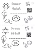 Vorschau - Arbeitsblätter - Sommer Miniheft mit Lied - Seite 1