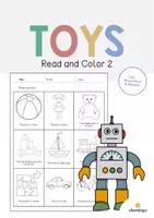 forhåndsvisning - Toys: Read and Color 2 (engelsk) - forside