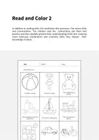 forhåndsvisning - Toys: Read and Color 2 (engelsk) - side 1