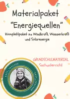 Vorschau - Arbeitsblätter - Materialpaket: Energiequellen - Windkraft, Wasserkraft und Solarenergie - Deckblatt