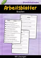 Vorschau - Arbeitsblätter - Brasilien MEGABUNDLE - Wissenskartei, Lückentext, Steckbrief, Suchsel, Quizkarten - Seite 1