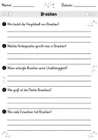 Vorschau - Arbeitsblätter - Brasilien MEGABUNDLE - Wissenskartei, Lückentext, Steckbrief, Suchsel, Quizkarten - Seite 2