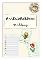 Vorschau - Arbeitsblätter - Schleichdiktat: Frühling (Kl. 1/2) - Deckblatt