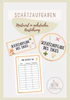 Vorschau - Stationenlernen - Schätzaufgaben - Aushangschilder und Listen - Deckblatt