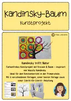 Vorschau - Arbeitsblätter - Kandinsky-Kunst-Projekt: Der schwarze Baum und die Kreise - Deckblatt