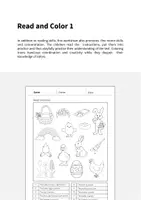forhåndsvisning - Easter: Read and Color 1 (engelsk) - side 1