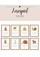 Vorschau - Spiele - Lesespiel Herbst - Deckblatt