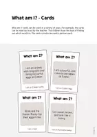 forhåndsvisning - Easter: What am I? - Cards (engelsk) - side 1