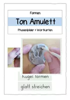 Vorschau - Bildkarten - Ton-Amulett formen 2./3./4. Klasse - Phasenbilder + Wortkarten - Deckblatt