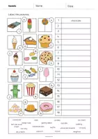 forhåndsvisning - Sweets: Vocabulary Worksheet 2 (engelsk) - side 3