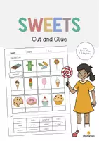 forhåndsvisning - Sweets: Cut and Glue (engelsk) - forside